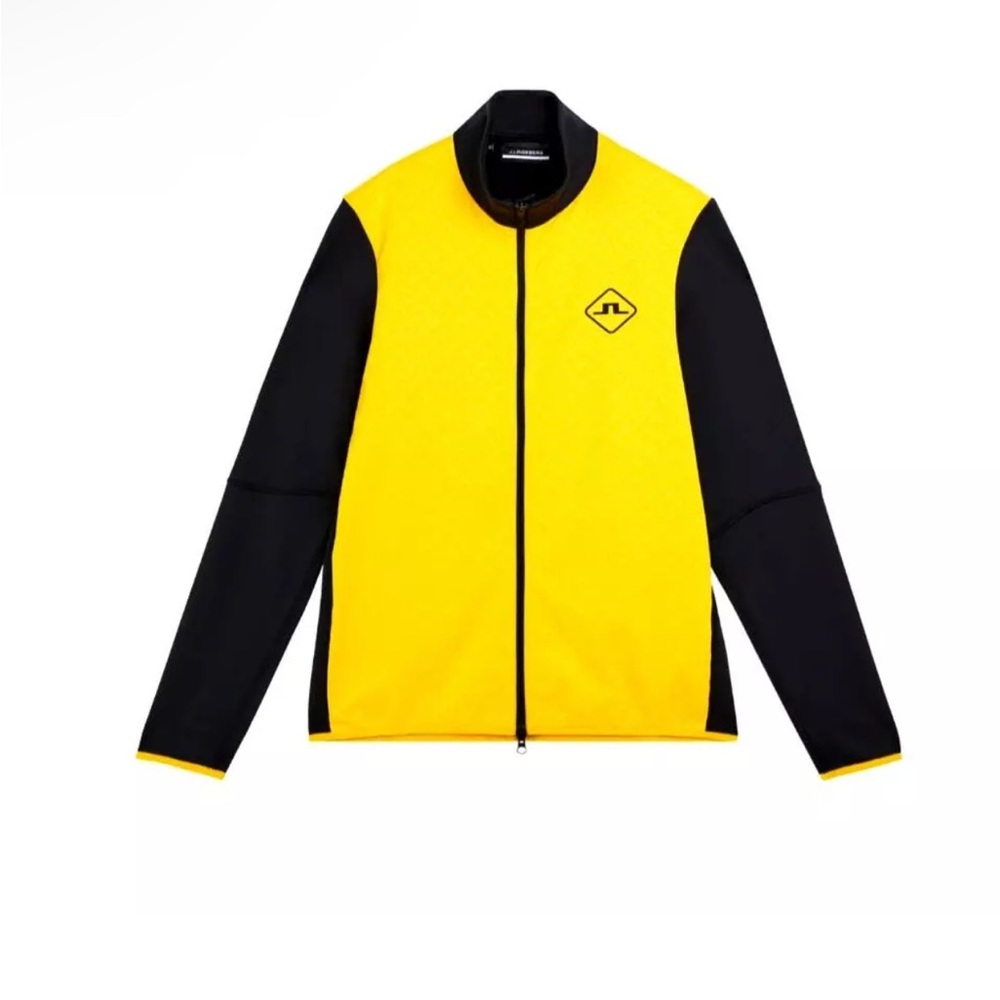 J.Lindeberg Yellow and Black Jacket j.lindeberg aarche mid layer yellow